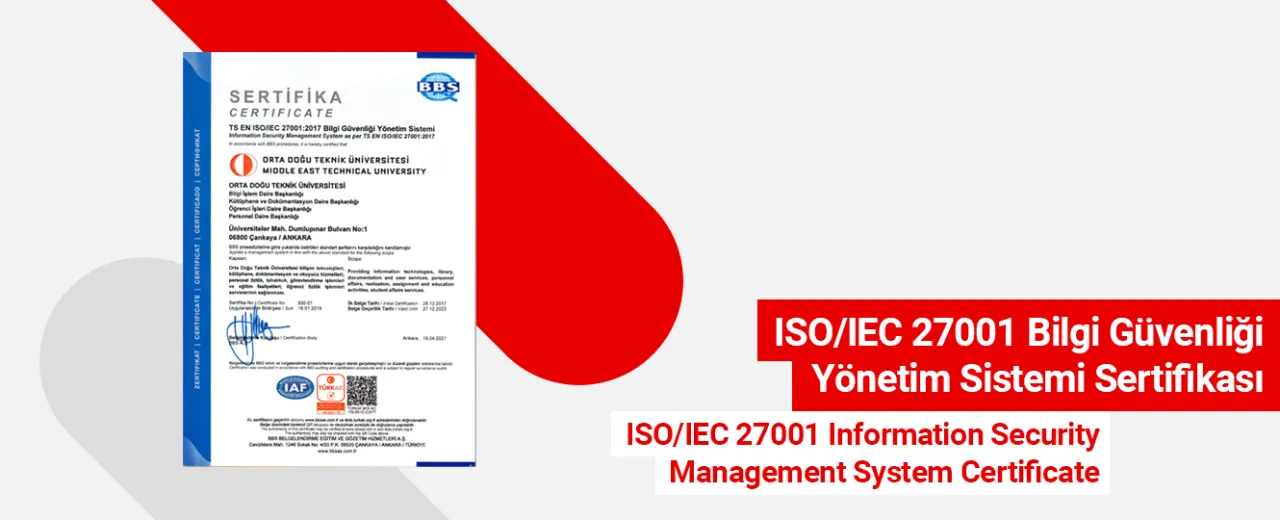 ISO/IEC 27001 Bilgi Güvenliği Yönetim Sistemi Sertifikası