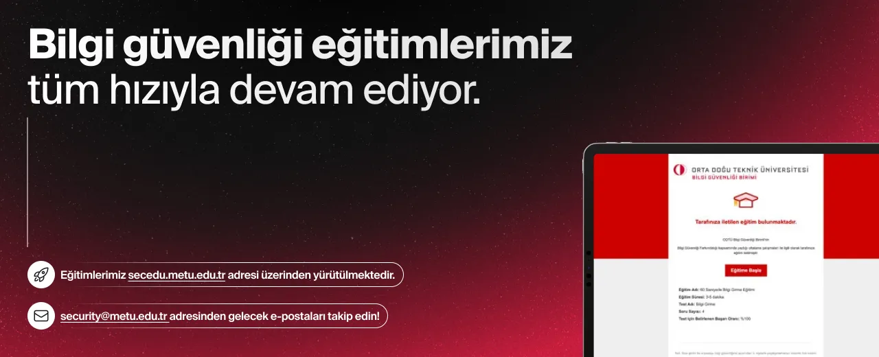 Bilgi Güvenliği Eğitimi Duyurusu